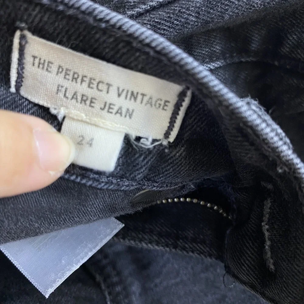 Madewell Perfect Vintage Flare Jeans Women Sz 24 Dark Wash Retro Y2K‎ - Picture 4 of 14